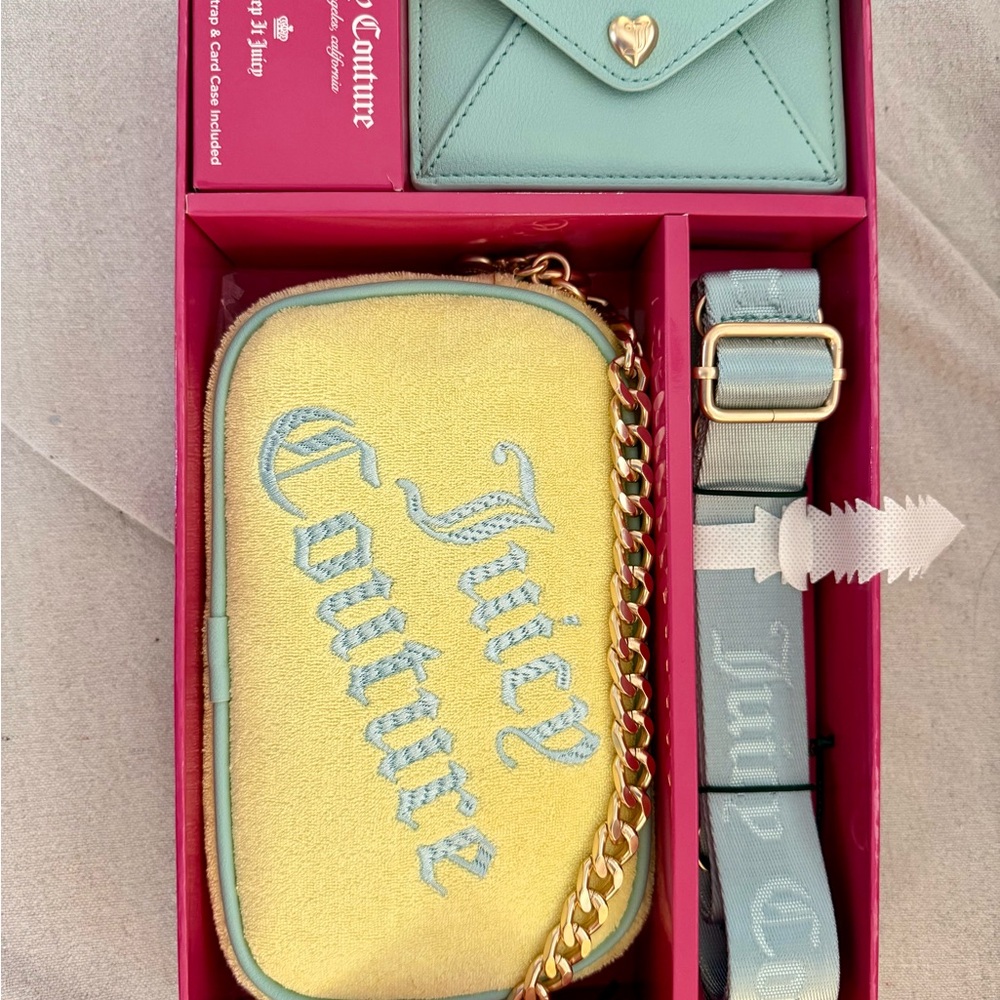 Juicy Couture Yellow and Green Accessory Set